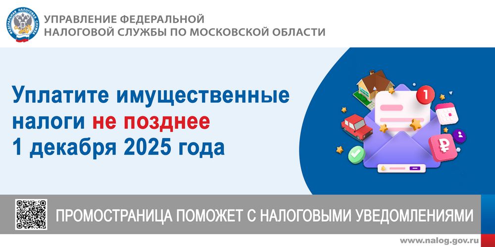 Уплатите имущественные налоги не позднее 1 декабря 2025 года