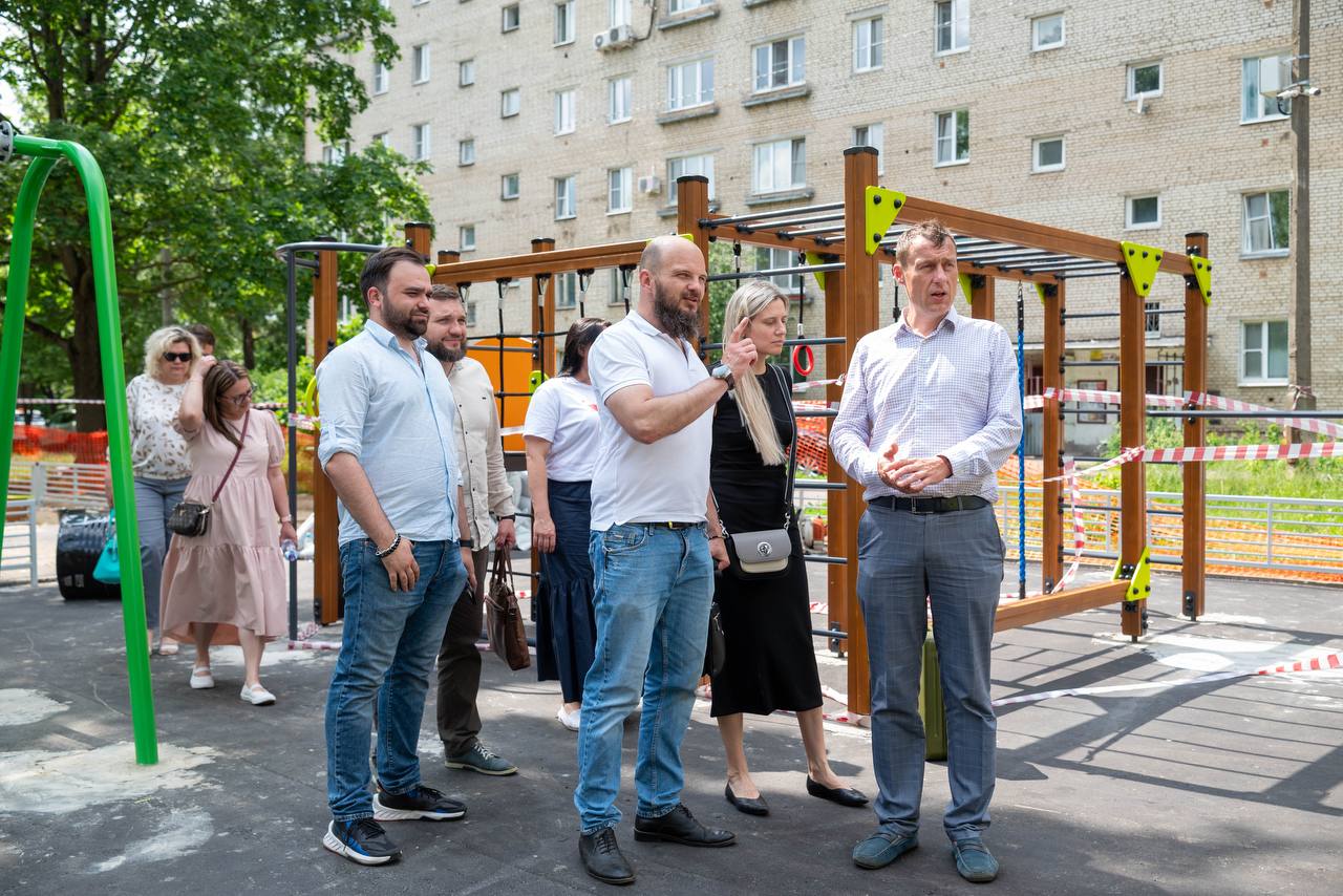 В городском округе Фрязино активно ведутся работы по благоустройству дворовых территорий