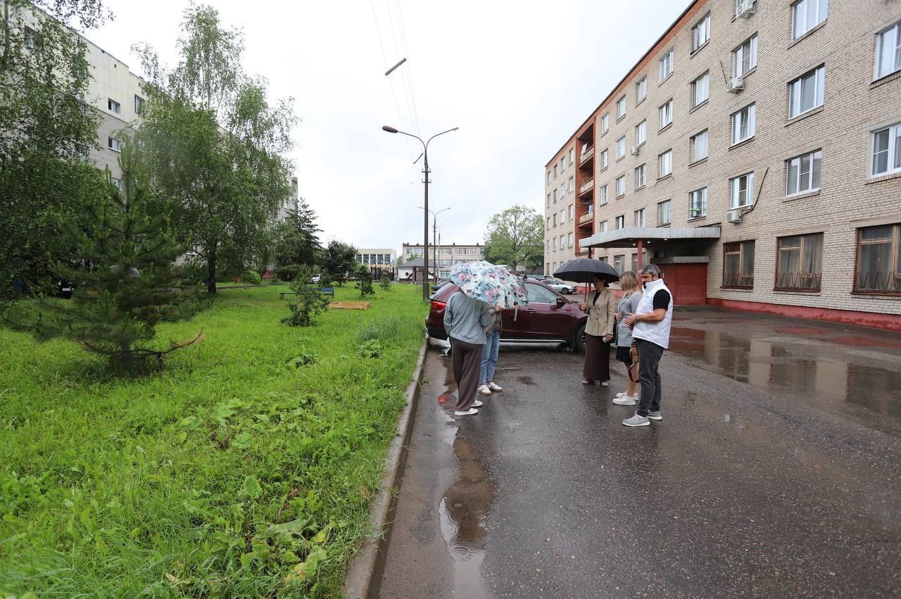 Заместитель главы городского округа Фрязино Наталья Силаева провела встречу с жителями улицы Нахимова, уделив особое внимание вопросу покоса травы на придомовой территории между домами №27 и №29