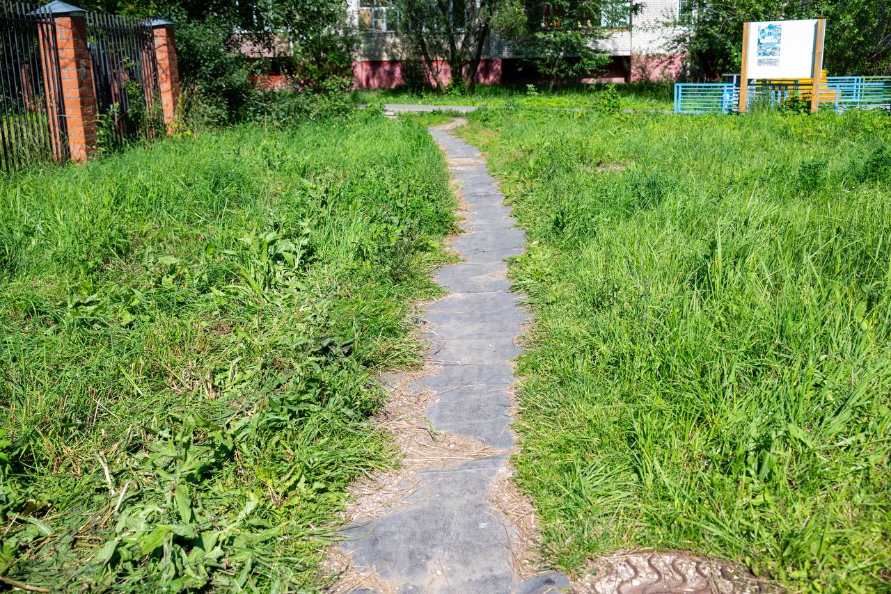 Заместитель главы городского округа Фрязино Наталия Силаева в рамках обходов территорий посетила улицу Нахимова, дом 35