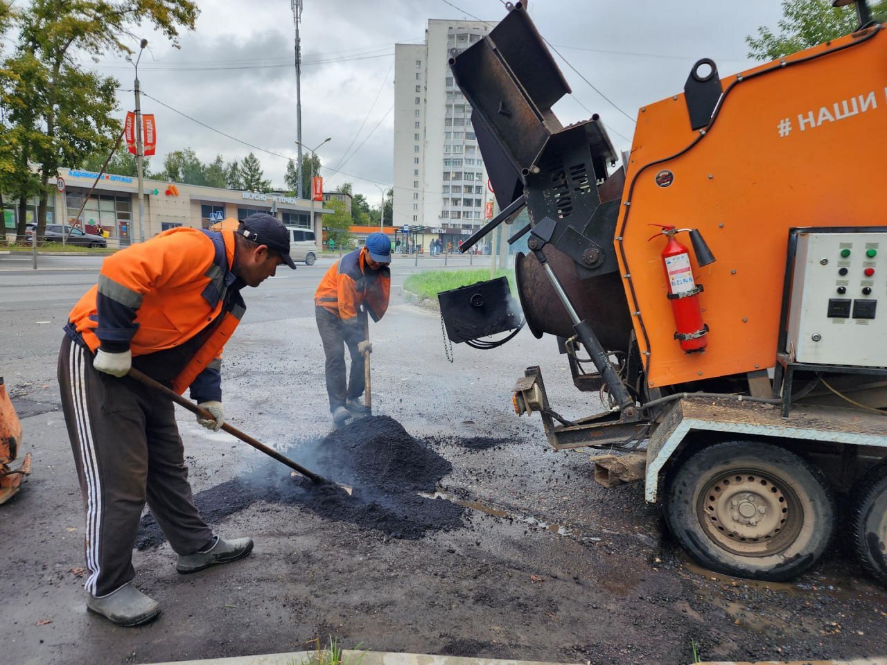Во Фрязино завершили ямочный ремонт на проспекте Мира