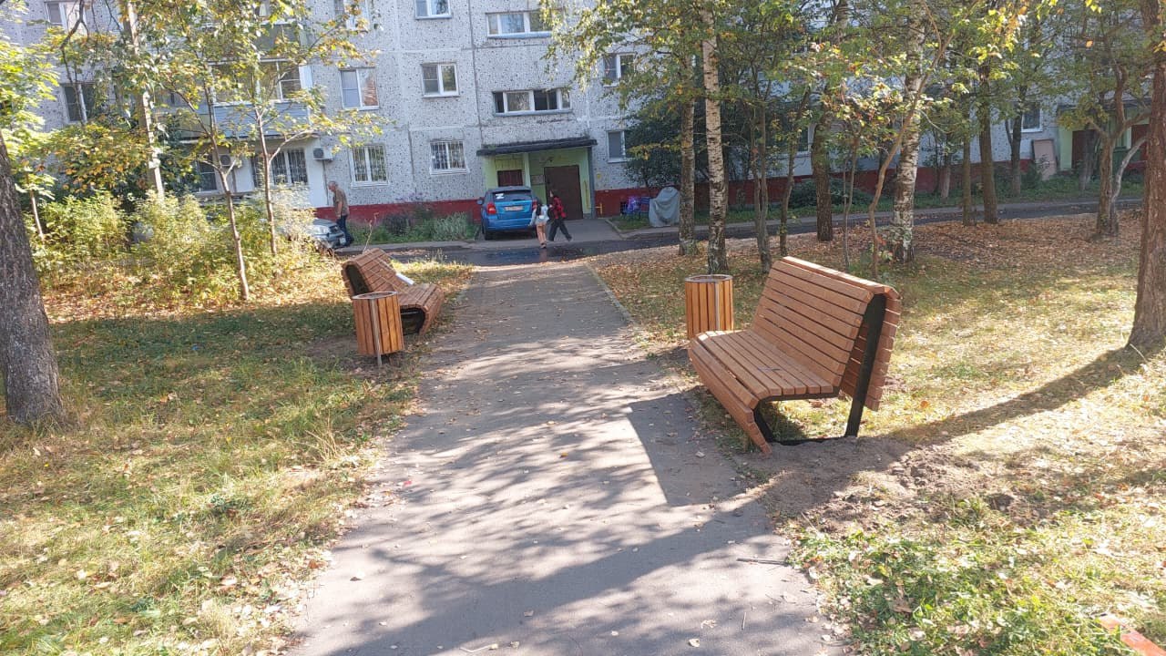 Во Фрязино завершено благоустройство двора на улицей Полевой